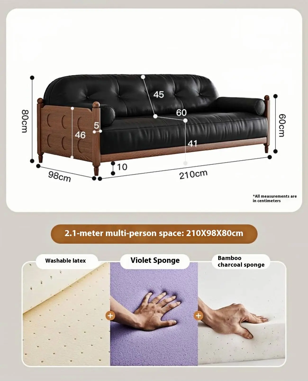 Globe Sofa - American-style vintage top-grain leather straight sofa SKU-01-21m多人位