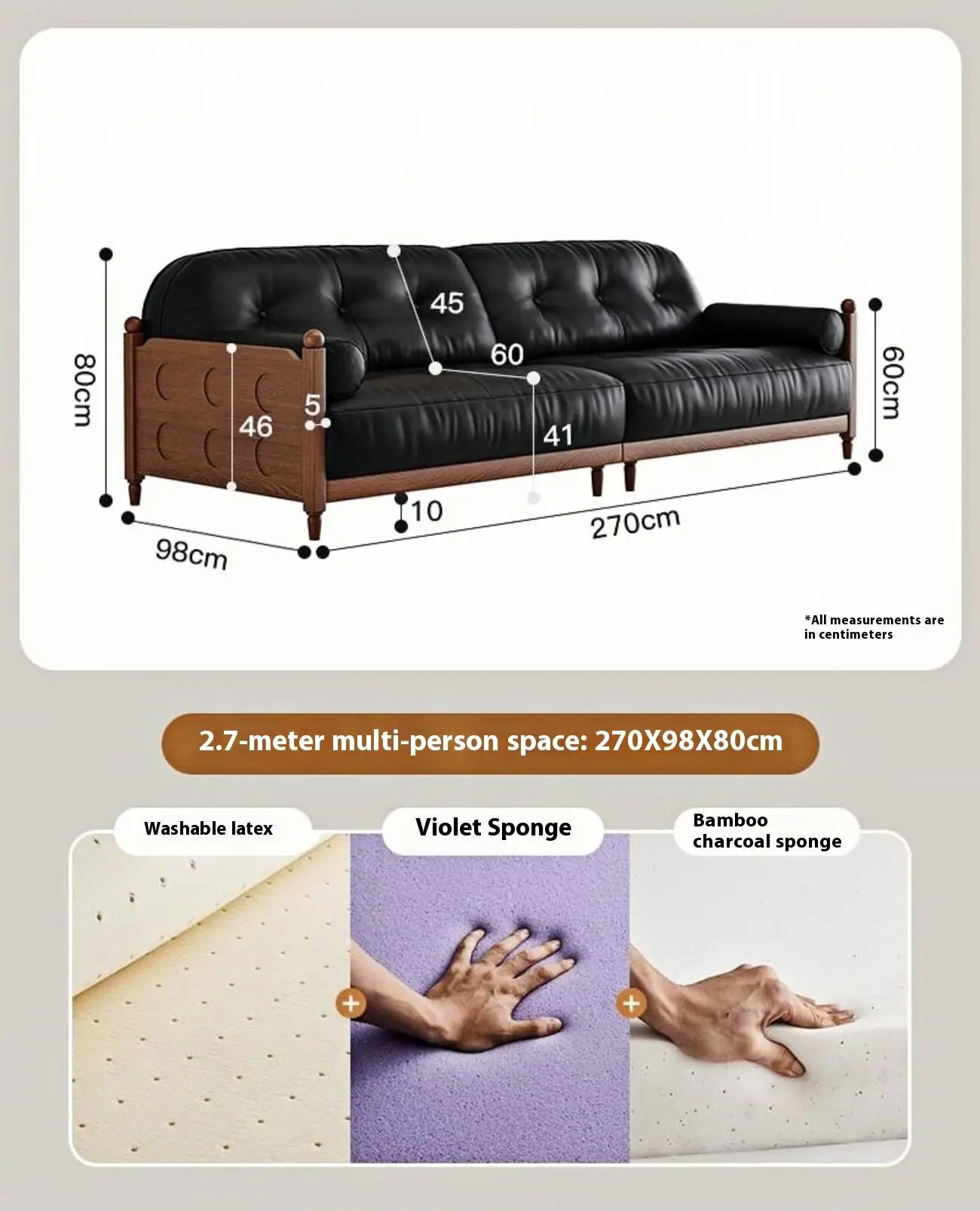 Globe Sofa - American-style vintage top-grain leather straight sofa SKU-03-27m多人位