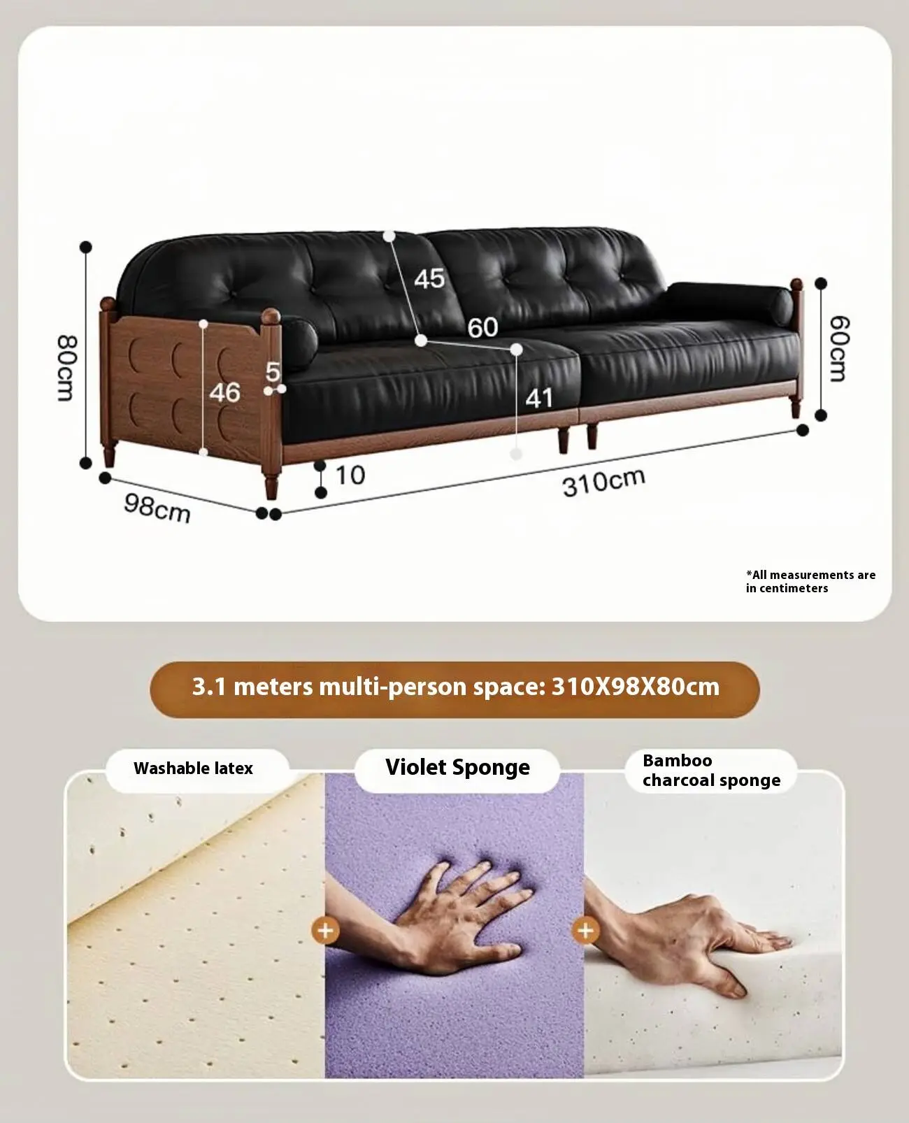 Globe Sofa - American-style vintage top-grain leather straight sofa SKU-04-31m多人位