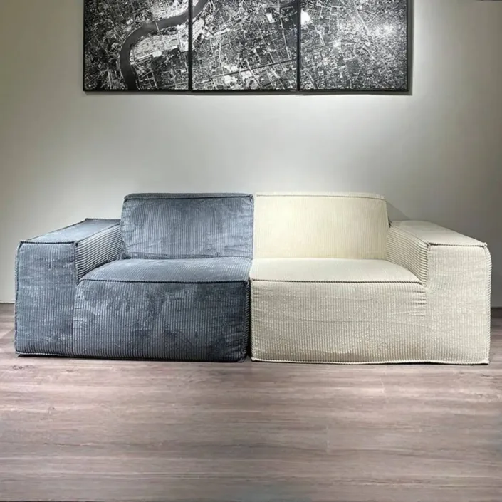 Globe Sofa - Straight-back Damascus-style sectional sofa Globe Sofa - Straight-back Damascus-style sectional sofa