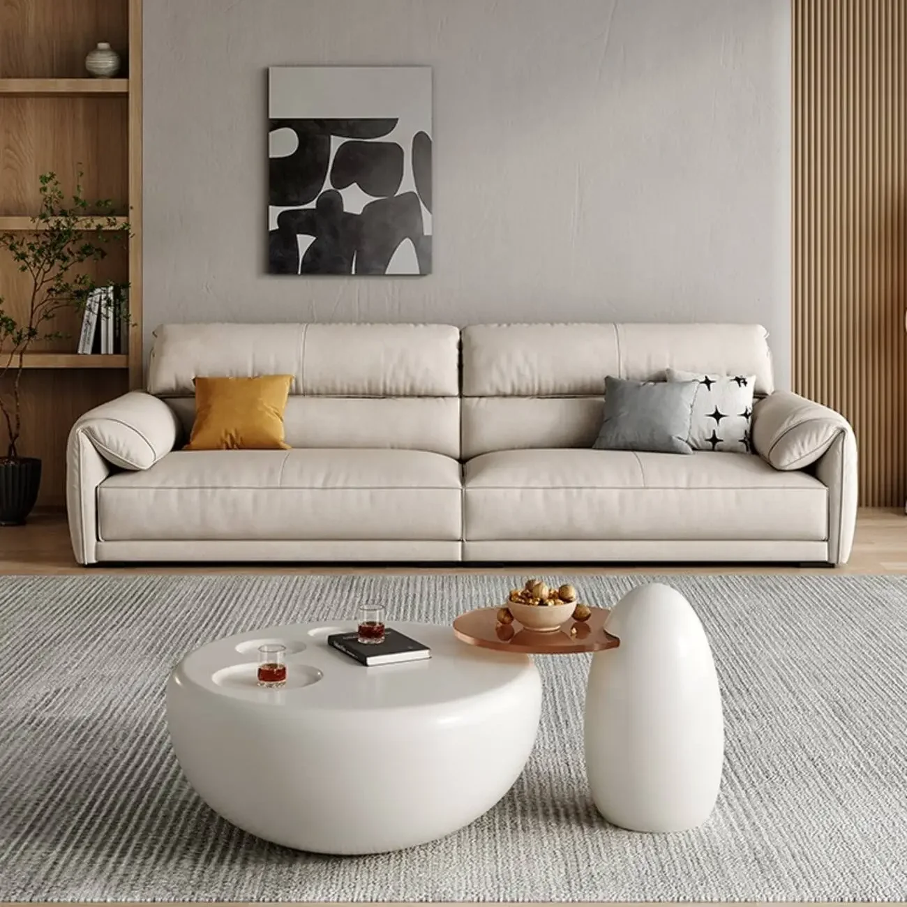 主图-01 Globe Sofa - Minimalist Compact Apartment Trendy Down-Filled Tech Fabric Sofa