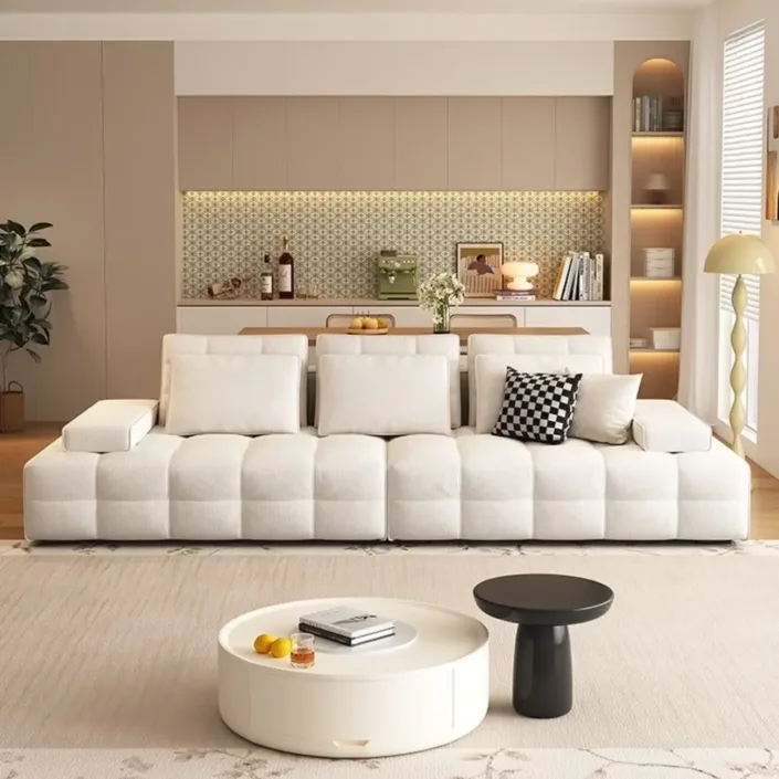 Globe Sofa - New Laurence Premium Straight-Back Fabric Sofa Globe Sofa - New Laurence Premium Straight-Back Fabric Sofa
