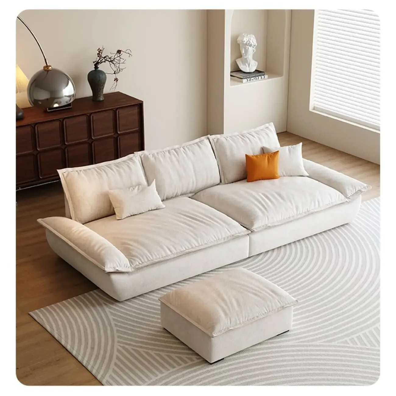 主图-01 Globe Sofa - Sailcloth Upholstery Breathable Cotton-Linen Sofa Set