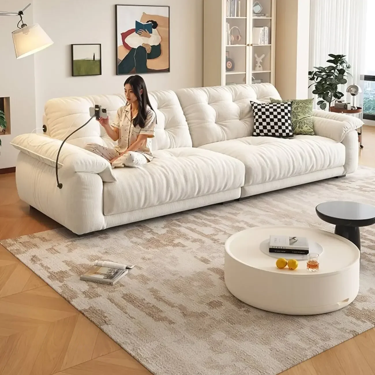 主图-01-321 Globe Sofa - Chenille Functional Charging Space Cloud Sofa