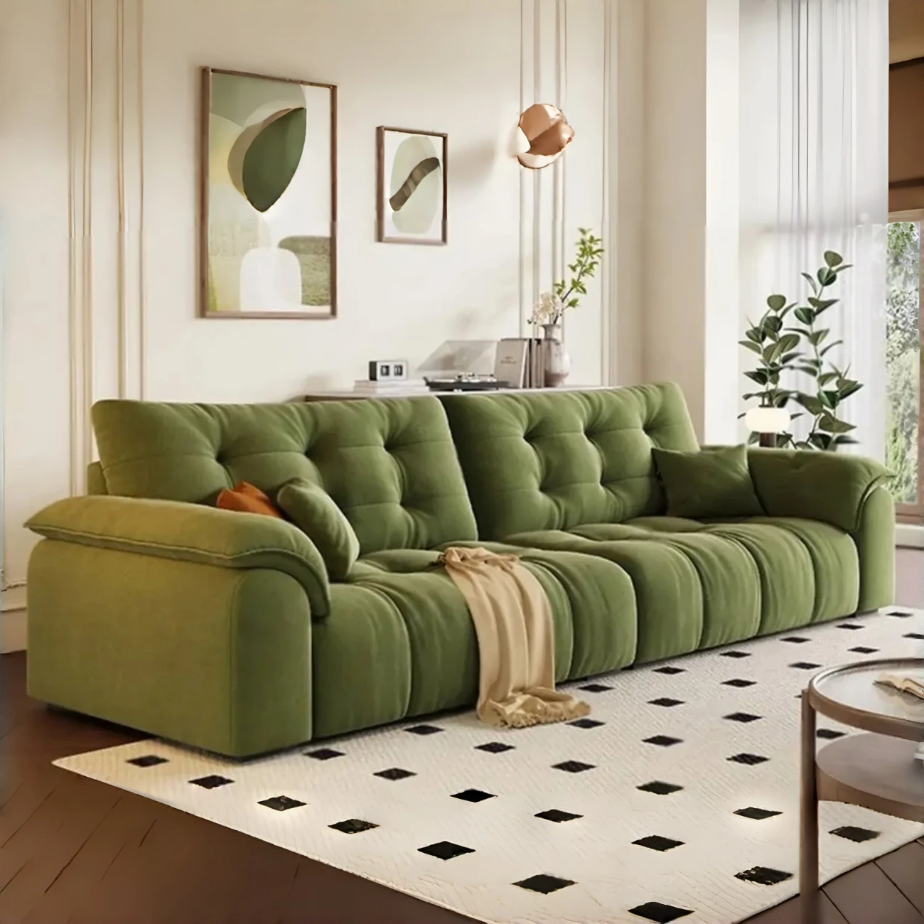 主图-01-350 Globe Sofa - French Vintage Cloud Fabric Sofa