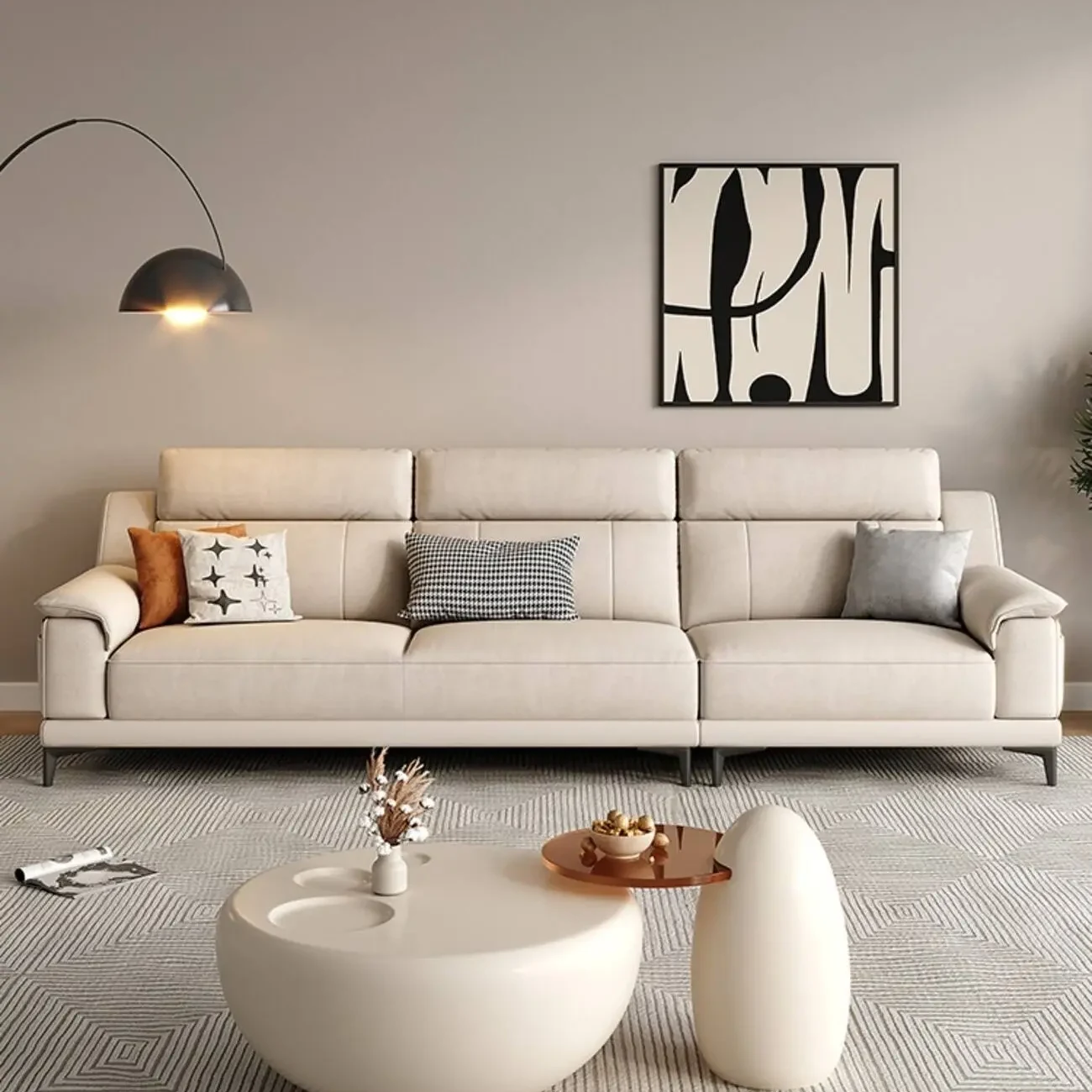 主图-01 Globe Sofa - Minimalist Tech-Infused Upholstered Sofa
