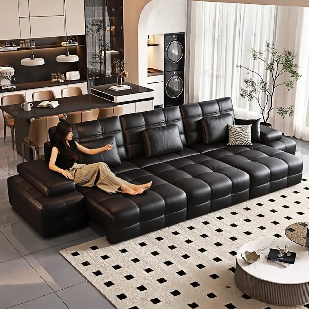 主图-01 Globe Sofa - Laurence Electric Multifunctional Leather Sofa