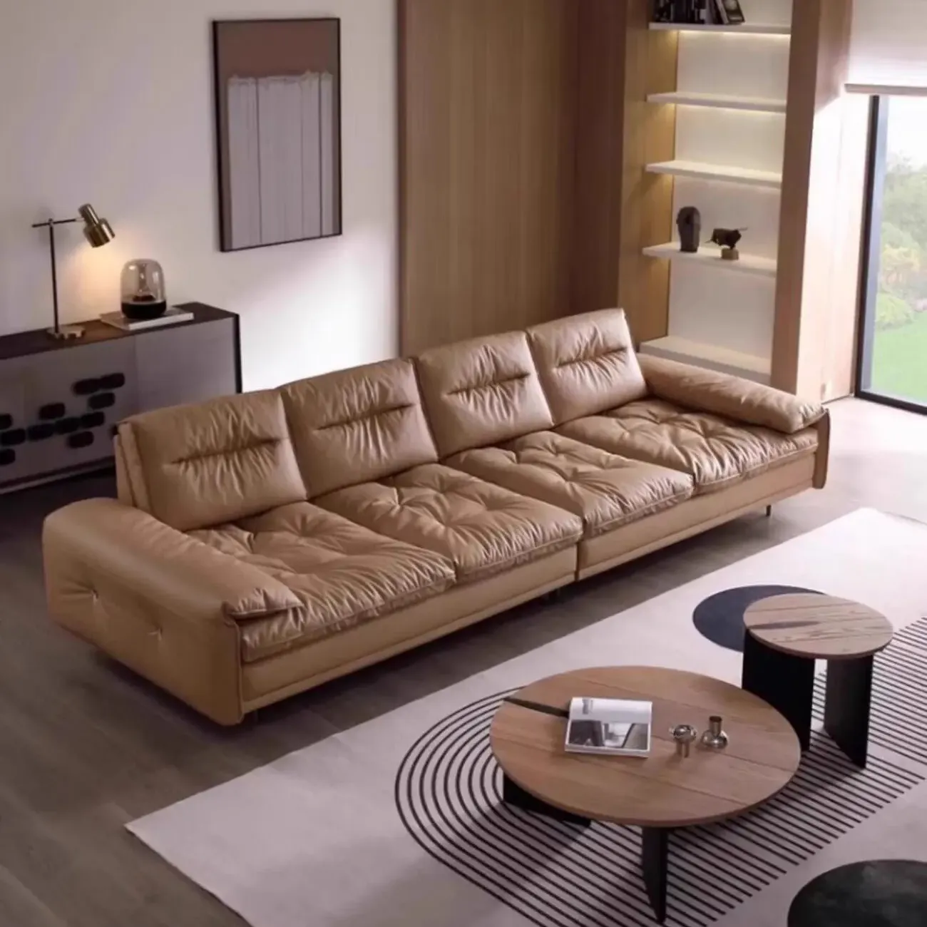 主图-01 Globe Sofa - Elephant ear genuine leather sofa with adjustable backrest