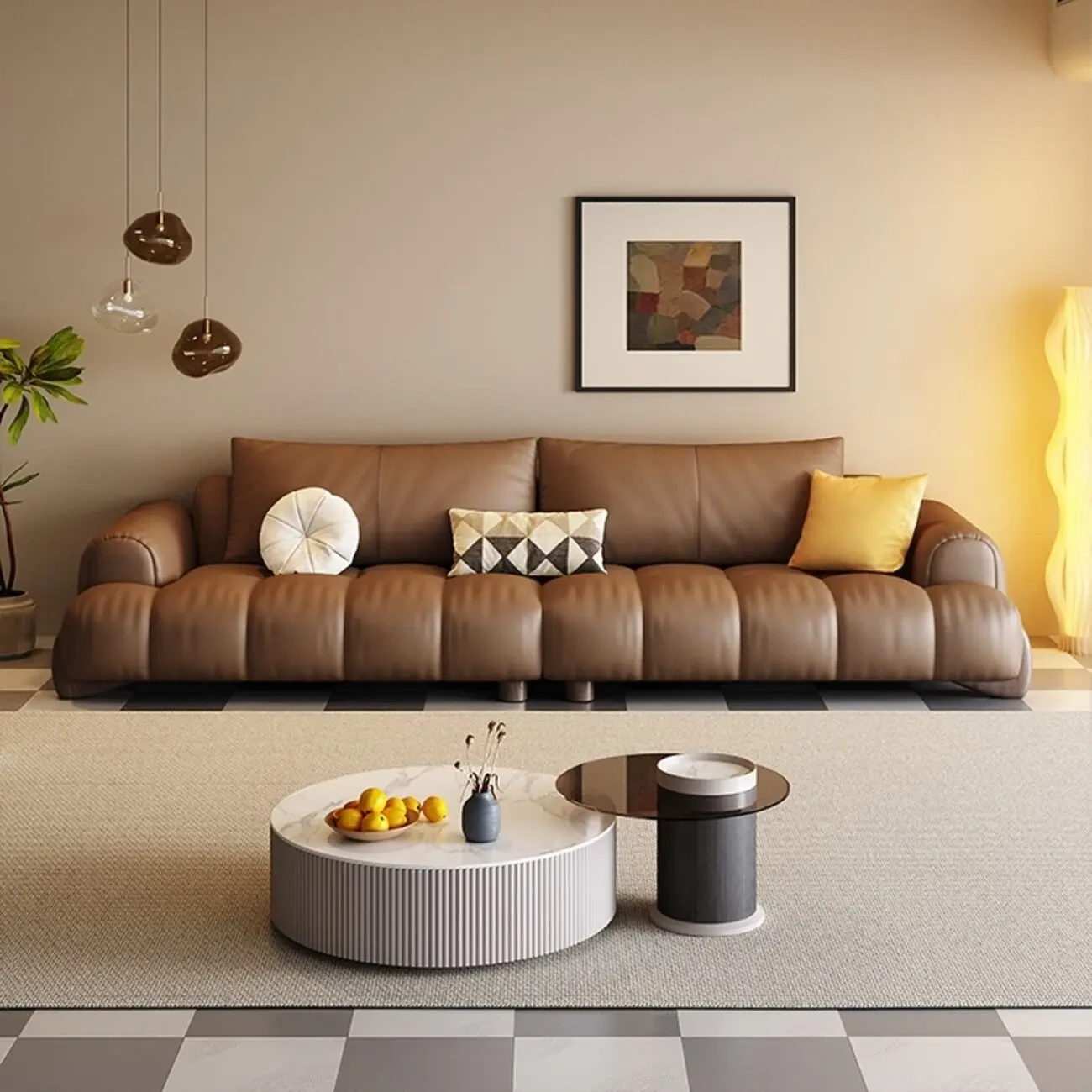 主图-01 Globe Sofa - Italian Cream Style Straight Piano Key Sofa