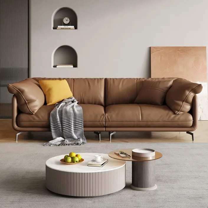 Italian Luxury Scandinavian Leather Sofa