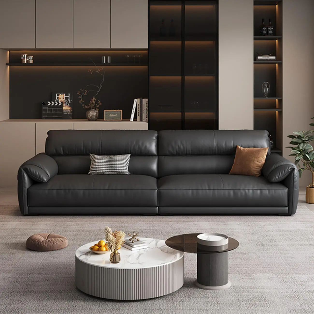 主图-01 Globe Sofa - Italian Modern Minimalist Dream Leather Sofa