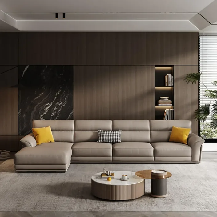 Globe Sofa - Italian minimalist light luxury top-grain leather sofa Globe Sofa - Italian minimalist light luxury top-grain leather sofa