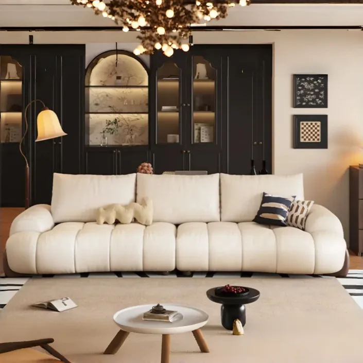 Globe Sofa - Simple curved genuine leather sofa Globe Sofa - Simple curved genuine leather sofa