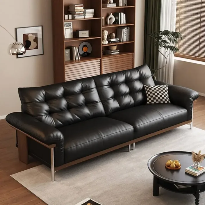 Globe Sofa - Top Grain Leather Vintage Straight Sofa Globe Sofa - Top Grain Leather Vintage Straight Sofa