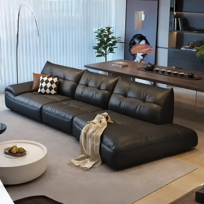 Globe Sofa - Corner-shaped leather sofa with top-grain cowhide Globe Sofa - Corner-shaped leather sofa with top-grain cowhide