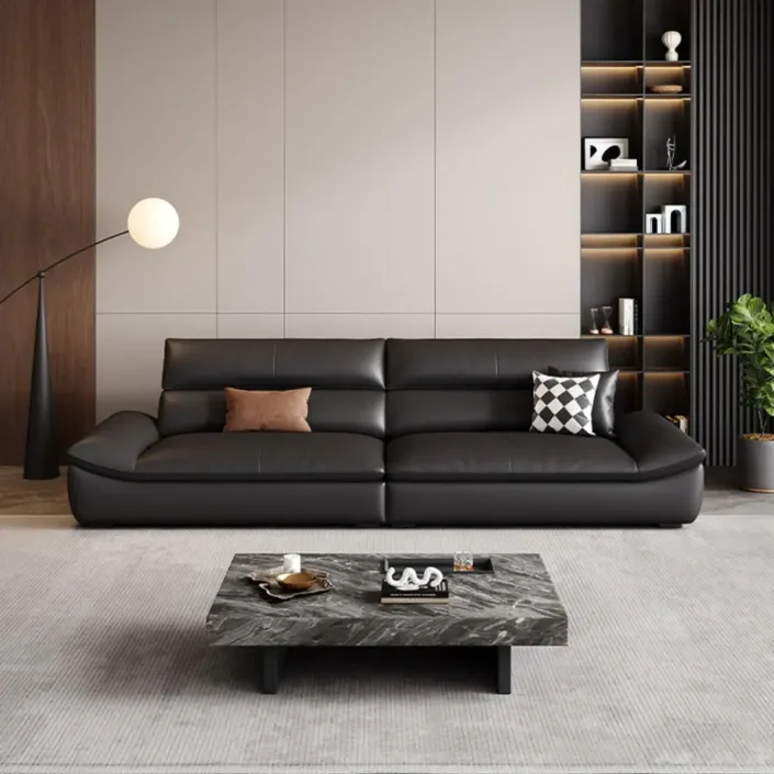 Globe Sofa - Italian Light Luxury Top-Grain Leather Sailboat Sofa Globe Sofa - Italian Light Luxury Top-Grain Leather Sailboat Sofa