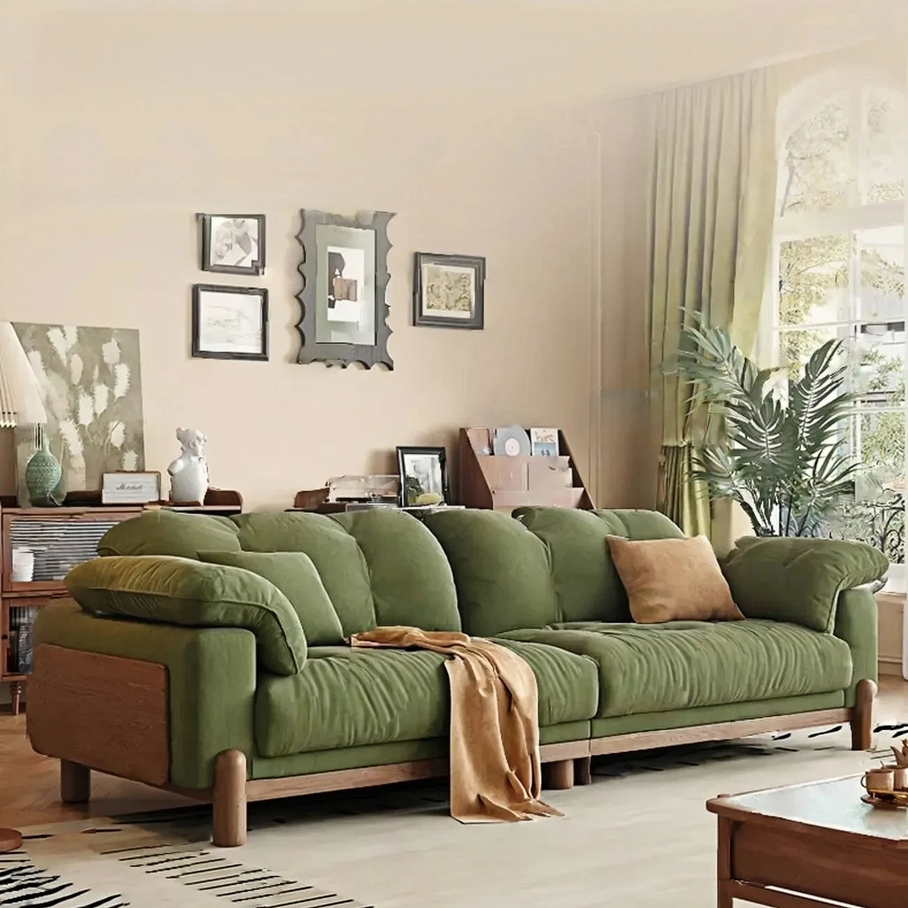 主图-01 Globe Sofa - Straight-Line Small Space Solid Wood Cloud Sofa