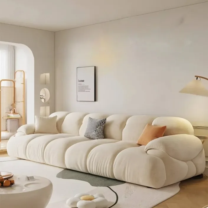 Globe Sofa - Retro Compact Straight Cotton Candy Sofa Globe Sofa - Retro Compact Straight Cotton Candy Sofa