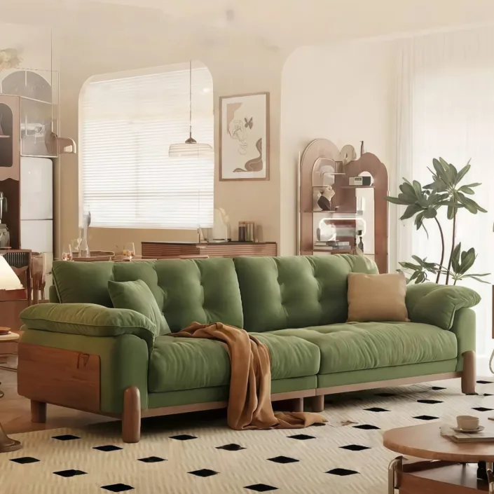 Globe Sofa - Nordic Cloud Solid Wood Upholstered Sofa Globe Sofa - Nordic Cloud Solid Wood Upholstered Sofa