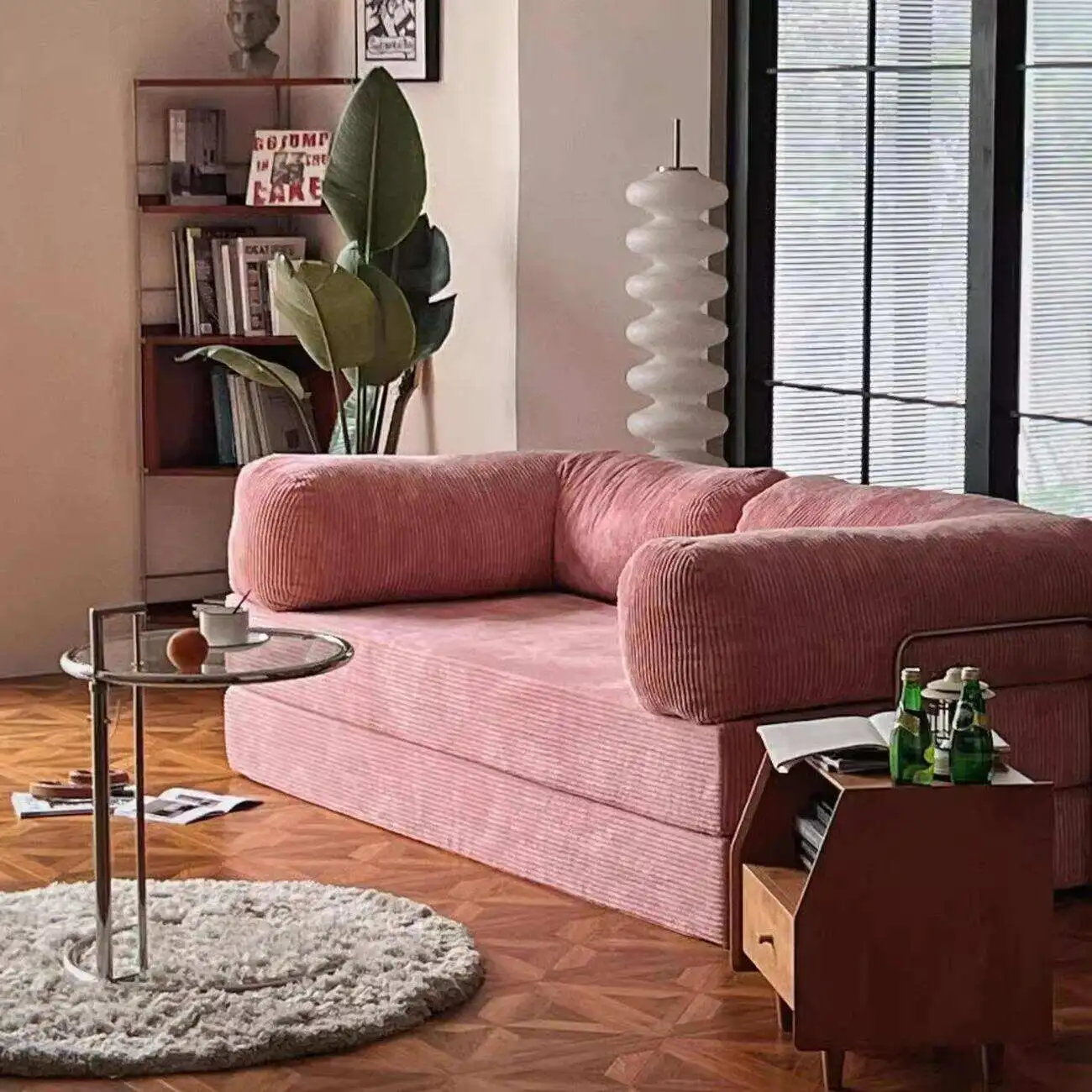 主图-02 Globe Sofa - Corduroy Lazy Compressed Sofa Bed