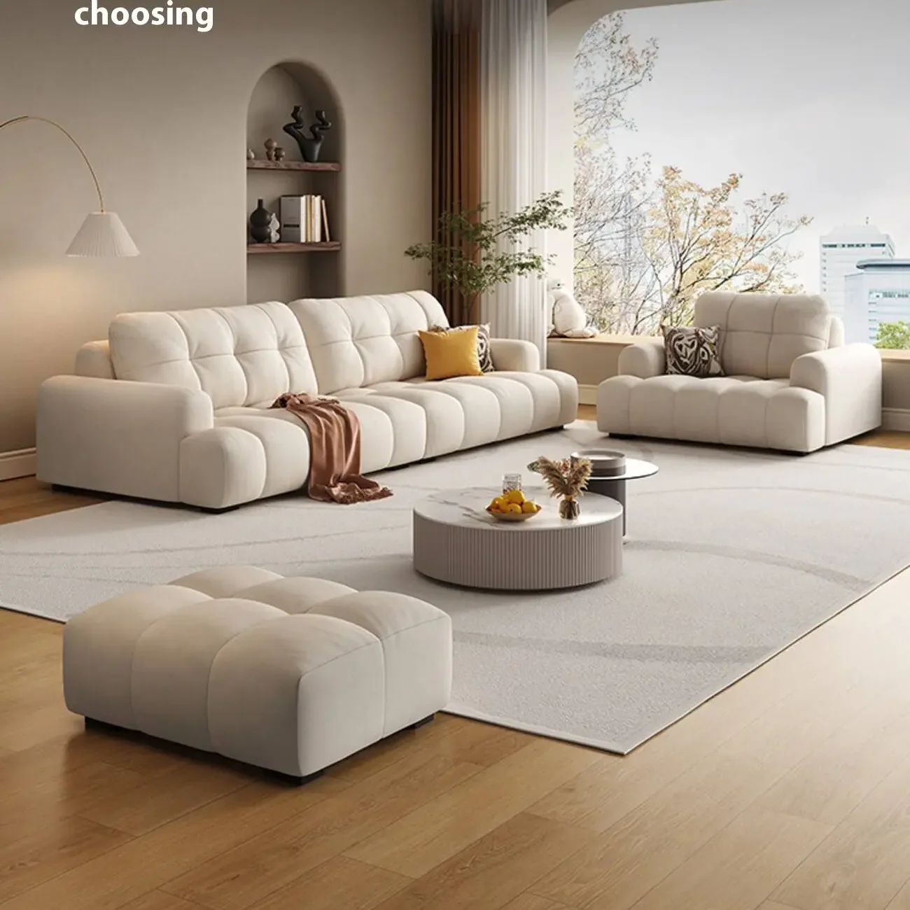 主图-02 Globe Sofa - Natural Breeze Direct-Vent Linen Sofa