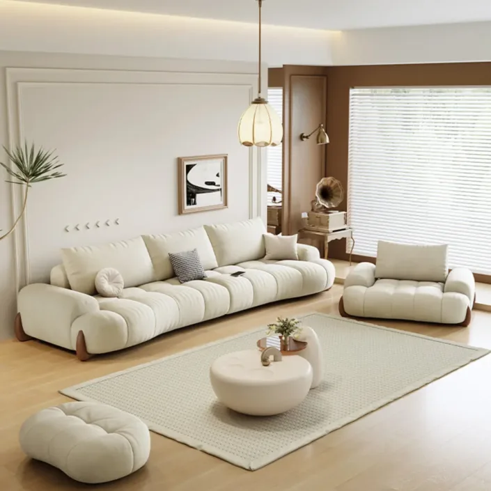 Globe Sofa - New French Curved Tech Fabric Sofa Globe Sofa - New French Curved Tech Fabric Sofa