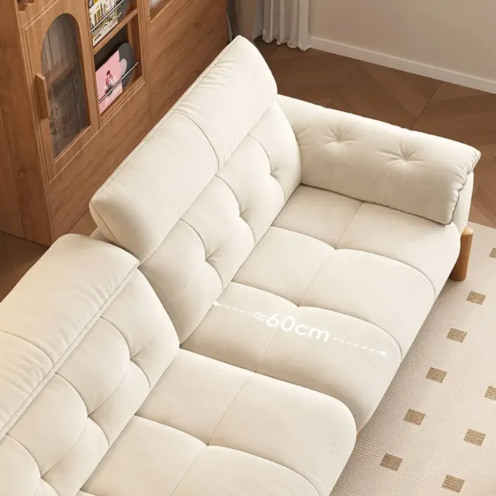 Globe Sofa - Solid Wood Cream-Style Upholstered Sofa Globe Sofa - Solid Wood Cream-Style Upholstered Sofa