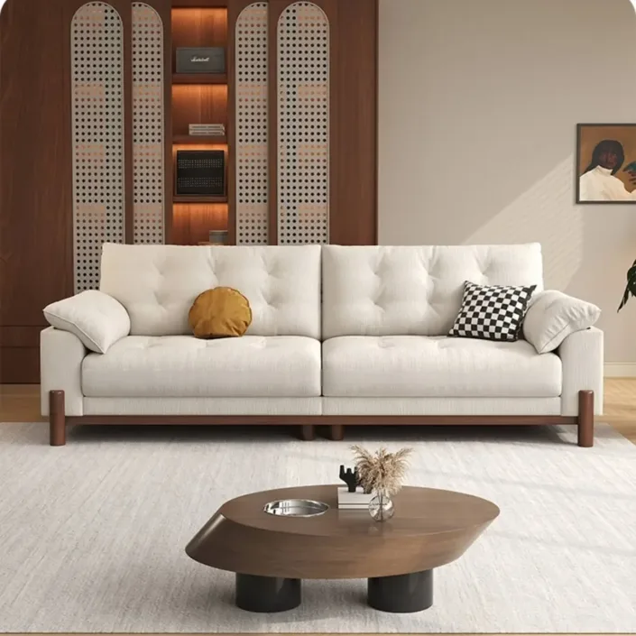 Globe Sofa - Removable-Cover Solid Wood Cloud-Style Upholstered fabric Sofa Globe Sofa - Removable-Cover Solid Wood Cloud-Style Upholstered fabric Sofa