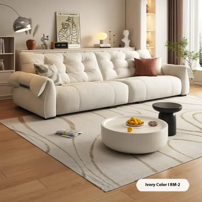 Globe Sofa - Swan Neck Cat-Scratch-Resistant Fabric Straight-Line Sofa Globe Sofa - Swan Neck Cat-Scratch-Resistant Fabric Straight-Line Sofa
