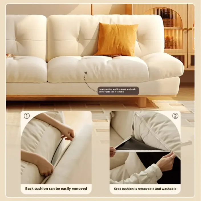 Globe Sofa - Nordic Cream Style Tech Wool Cloud Sofa Globe Sofa - Nordic Cream Style Tech Wool Cloud Sofa