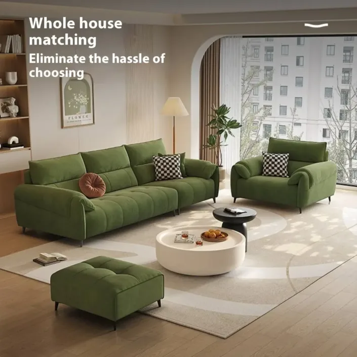 Globe Sofa - New Cream-Style Light Luxury Linear Fabric Sofa Globe Sofa - New Cream-Style Light Luxury Linear Fabric Sofa