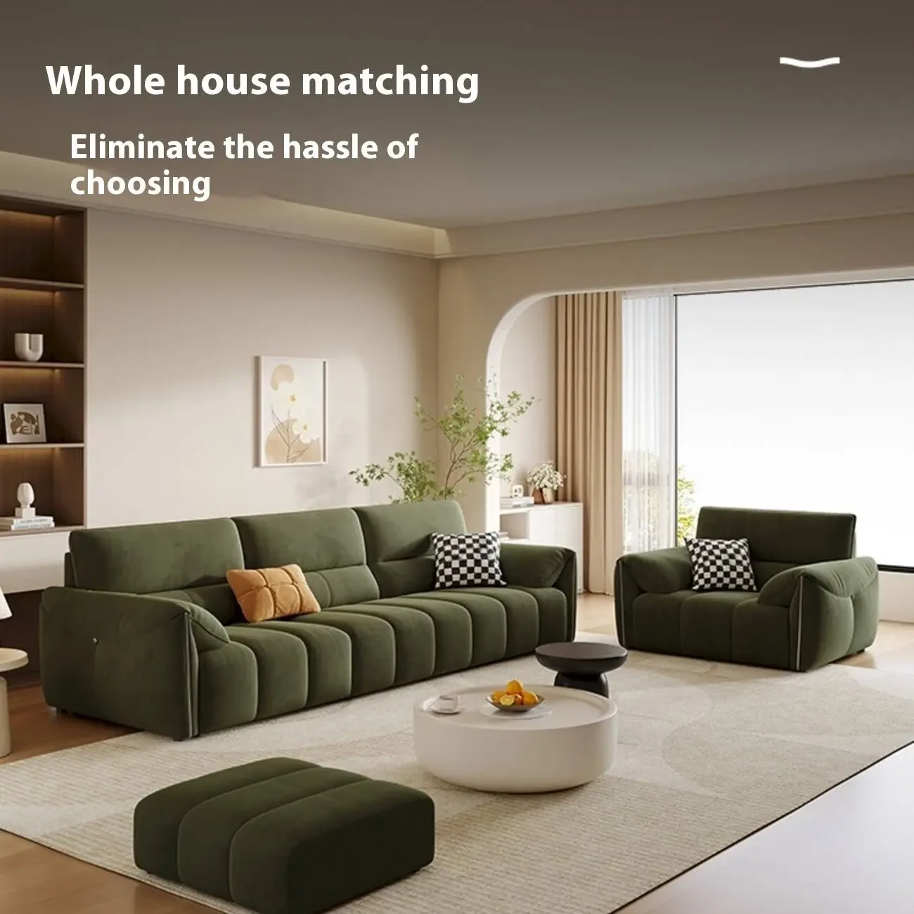 主图-02 Globe Sofa - New Linear Luxury Milk Fabric Sofa