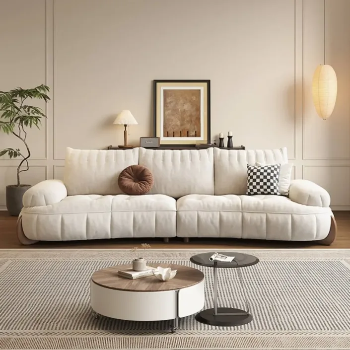 Globe Sofa - Modern Cream-Style Fabric Sofa Globe Sofa - Modern Cream-Style Fabric Sofa