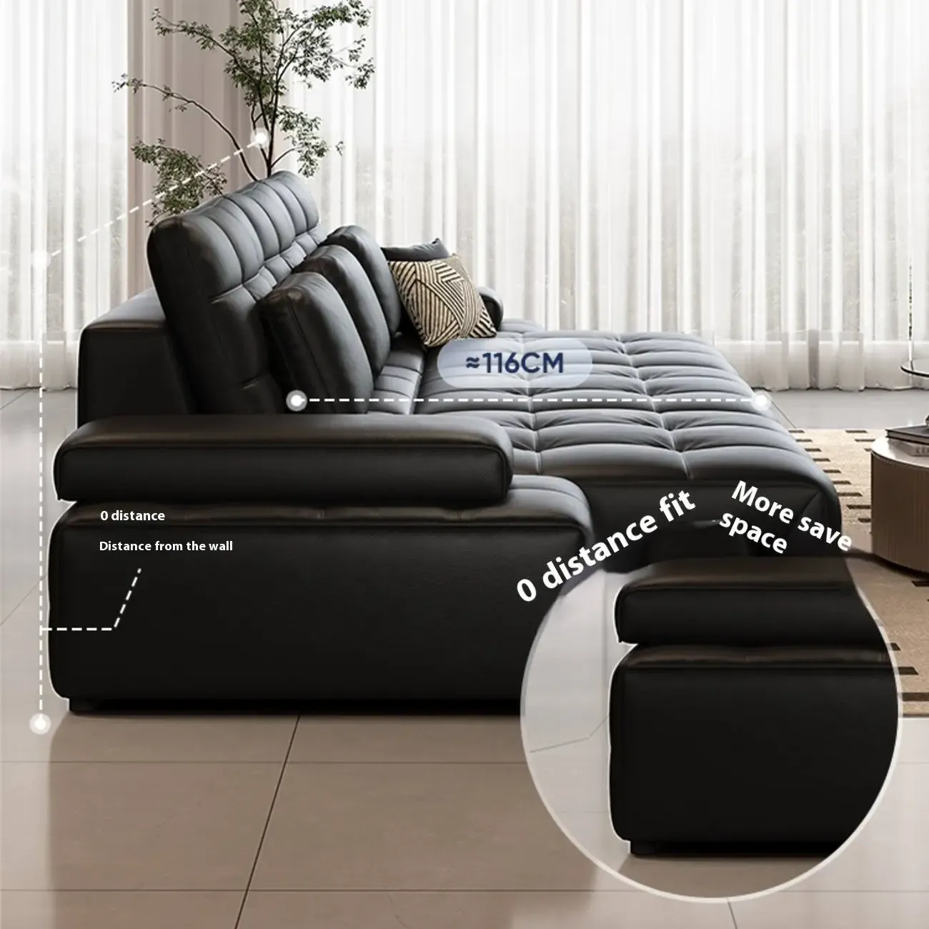 主图-02 Globe Sofa - Laurence Electric Multifunctional Leather Sofa