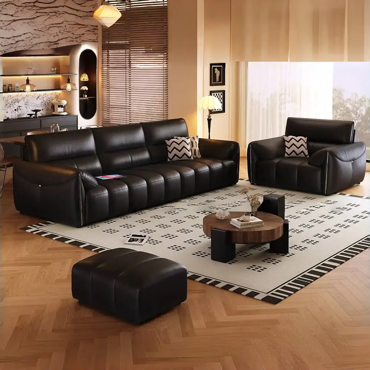主图-02-391_副本 Globe Sofa - Italian Minimalist Elephant Ear Genuine Leather Sofa