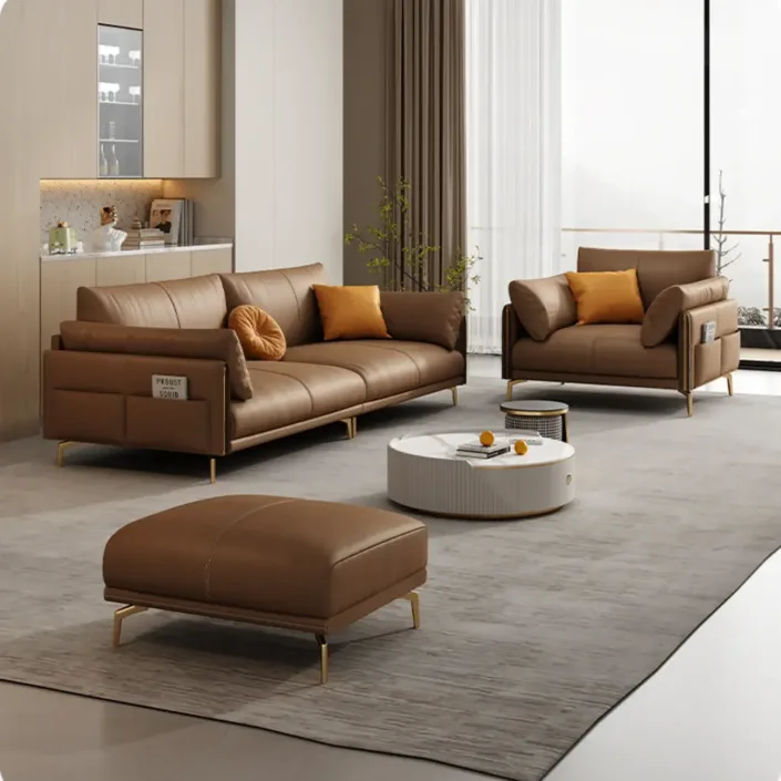 Globe Sofa - Italian full-grain leather upholstered sofa Globe Sofa - Italian full-grain leather upholstered sofa