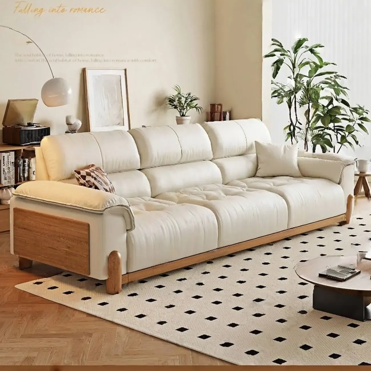 主图-02 Globe Sofa - Vintage-Style Multifunctional Electric Top-Grain Leather Sofa