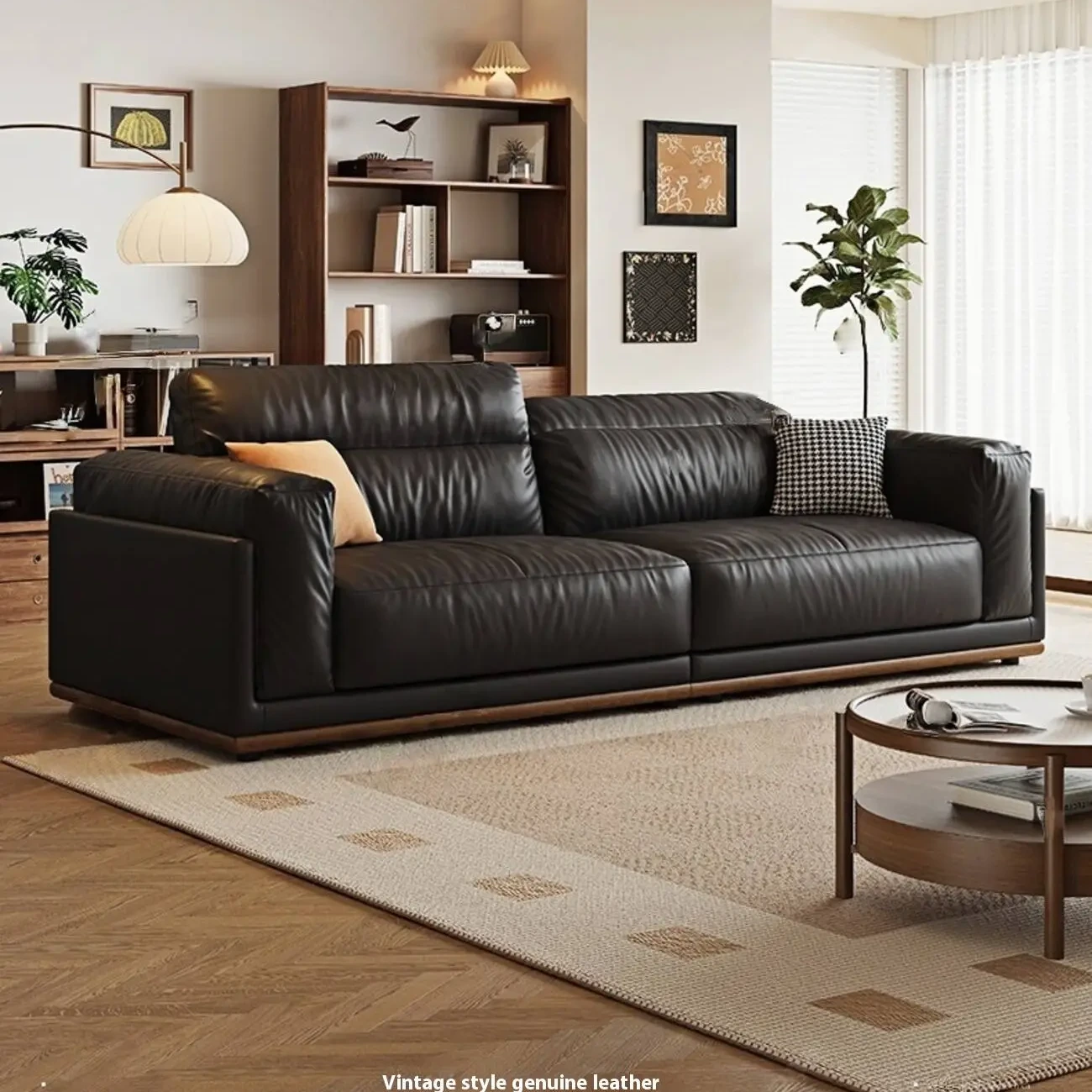 主图-02 Globe Sofa - "Embrace of Time" Retro Romantic Leather Sofa