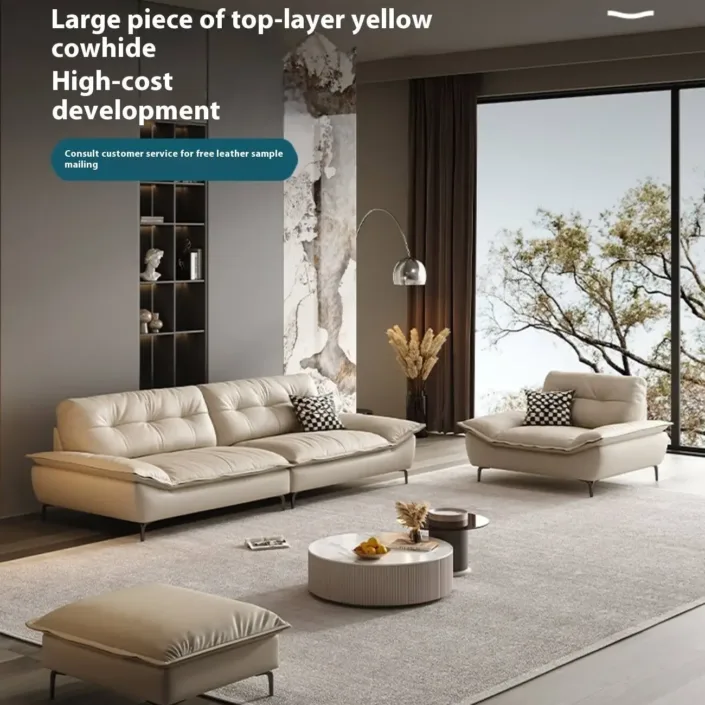 Globe Sofa - Italian Luxury Cloud-Shaped Sofa in Top-Grain Leather Globe Sofa - Italian Luxury Cloud-Shaped Sofa in Top-Grain Leather