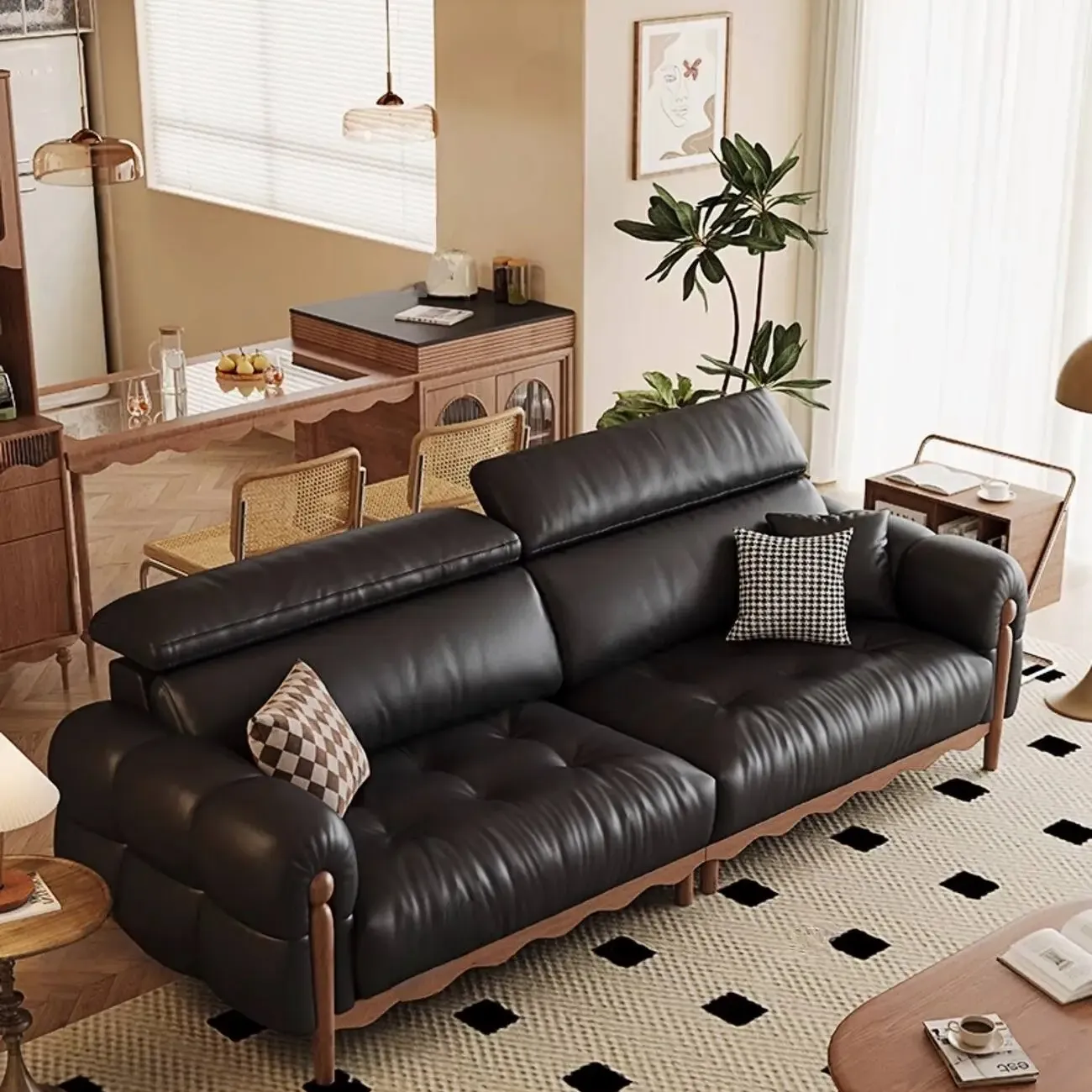 主图-02 Globe Sofa - French retro style elegant leather sofa