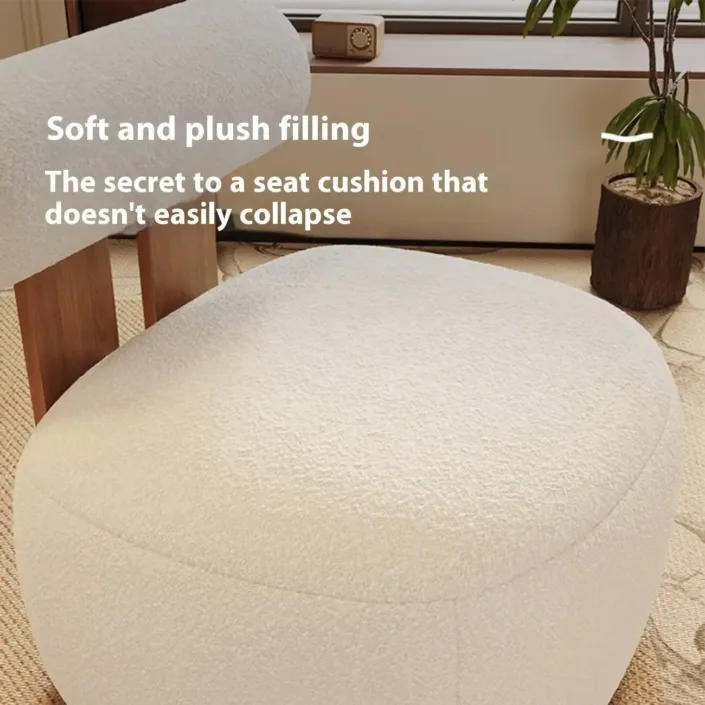 Globe Sofa - Cream-Colored Shearling Single Armchair Globe Sofa - Cream-Colored Shearling Single Armchair