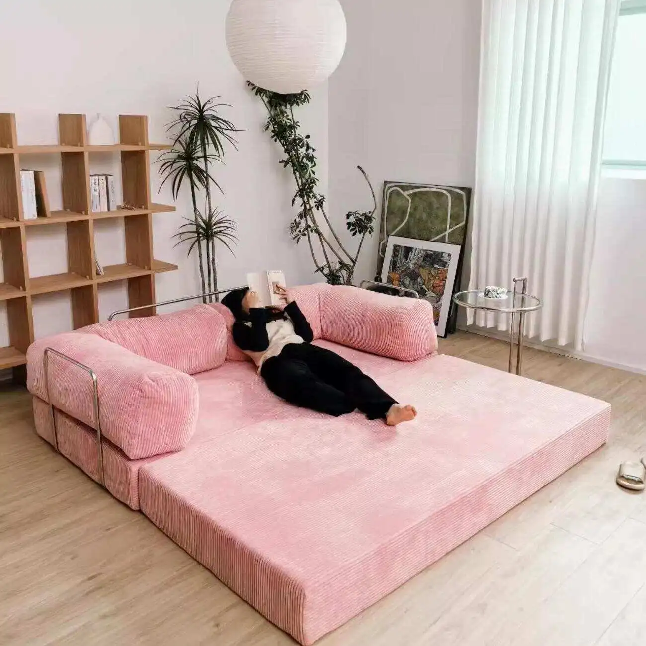 主图-03 Globe Sofa - Corduroy Lazy Compressed Sofa Bed