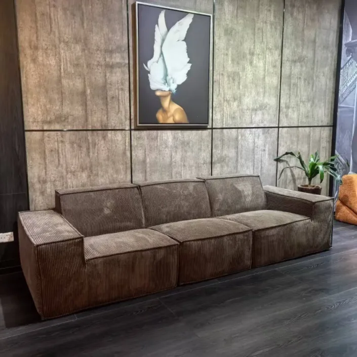 Globe Sofa - Straight-back Damascus-style sectional sofa Globe Sofa - Straight-back Damascus-style sectional sofa