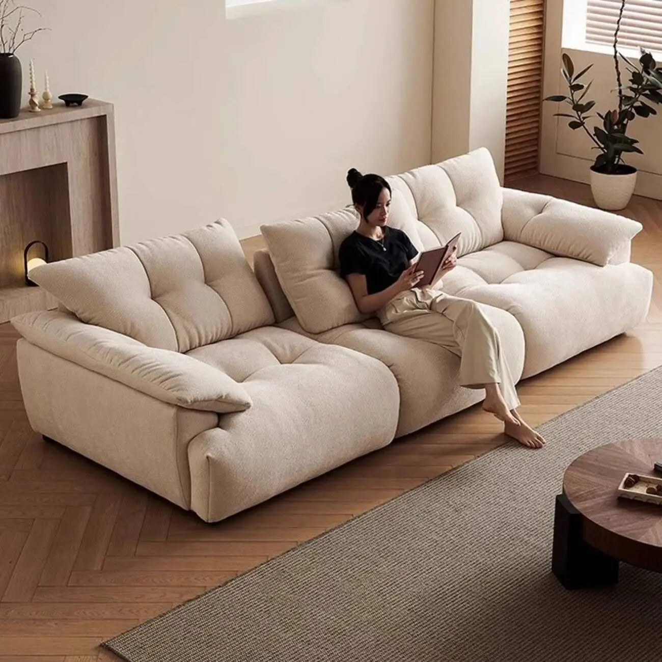 主图-03 Globe Sofa - Chenille Down Cloud Fabric Sofa