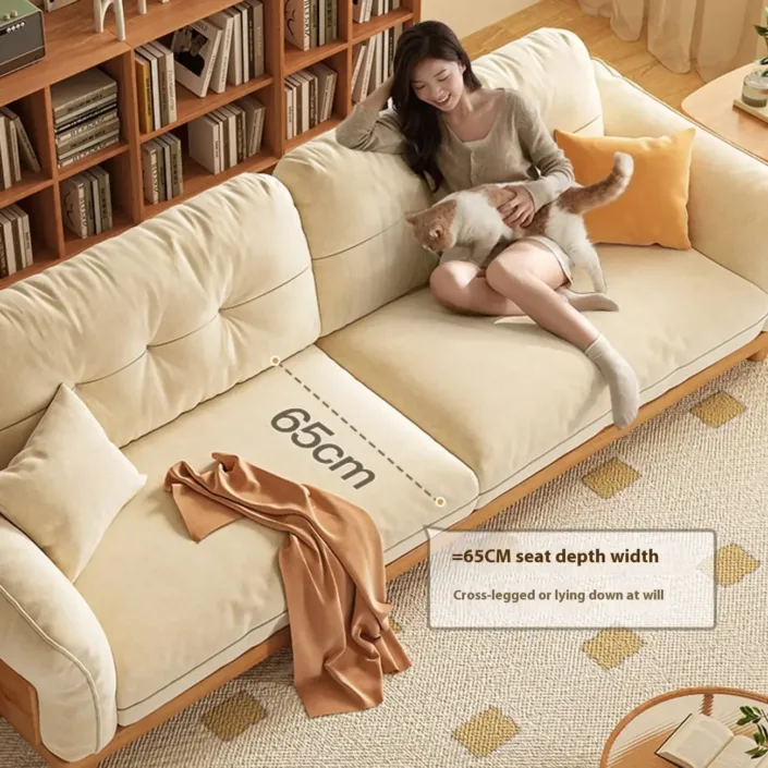Globe Sofa - New Chinese-Style Ash Wood Upholstered Sofa Globe Sofa - New Chinese-Style Ash Wood Upholstered Sofa