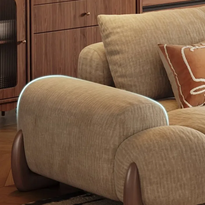 Globe Sofa - Vintage-style curved fabric sofa Globe Sofa - Vintage-style curved fabric sofa
