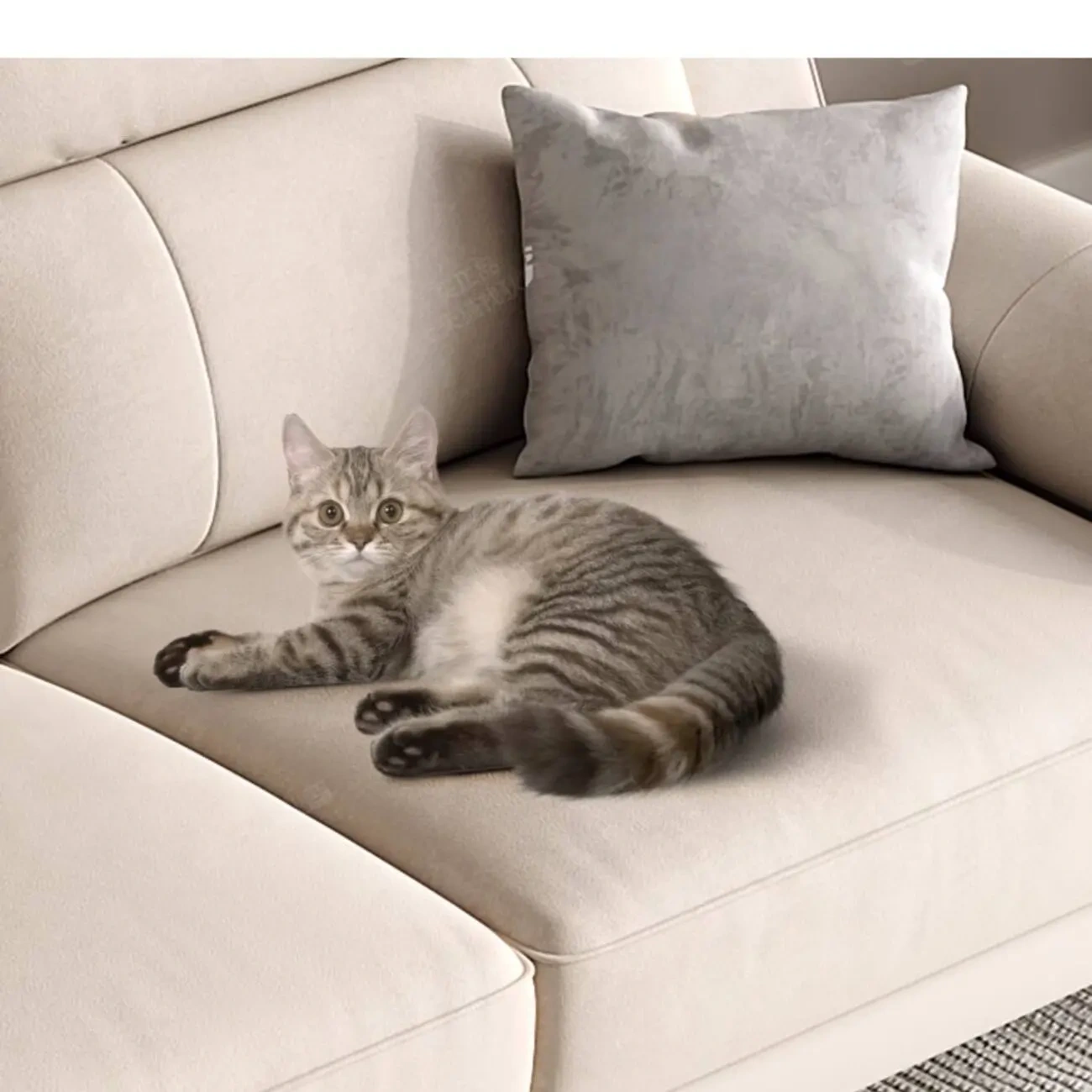 主图-03 Globe Sofa - Minimalist Tech-Infused Upholstered Sofa