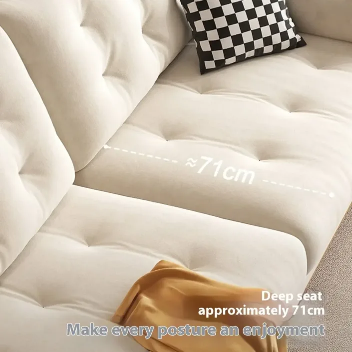 Globe Sofa - Nordic-Style Solid Wood Frame with Removable Fabric Cushions Globe Sofa - Nordic-Style Solid Wood Frame with Removable Fabric Cushions