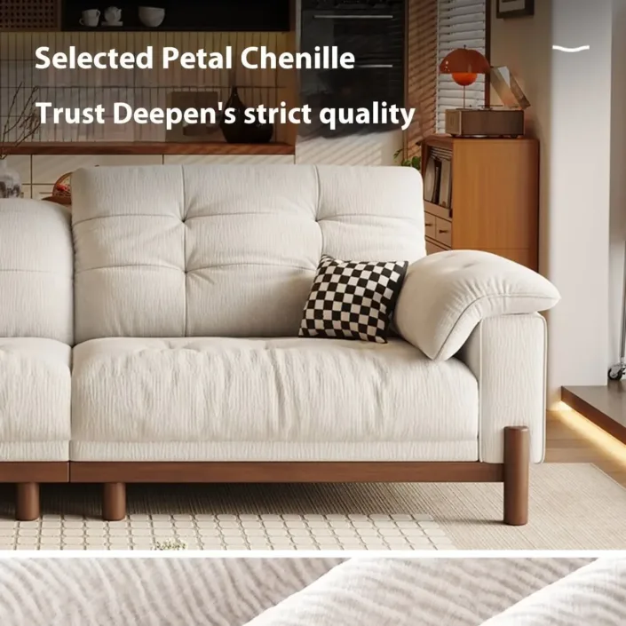 Globe Sofa - Vintage Solid Wood Chenille Sofa Globe Sofa - Vintage Solid Wood Chenille Sofa
