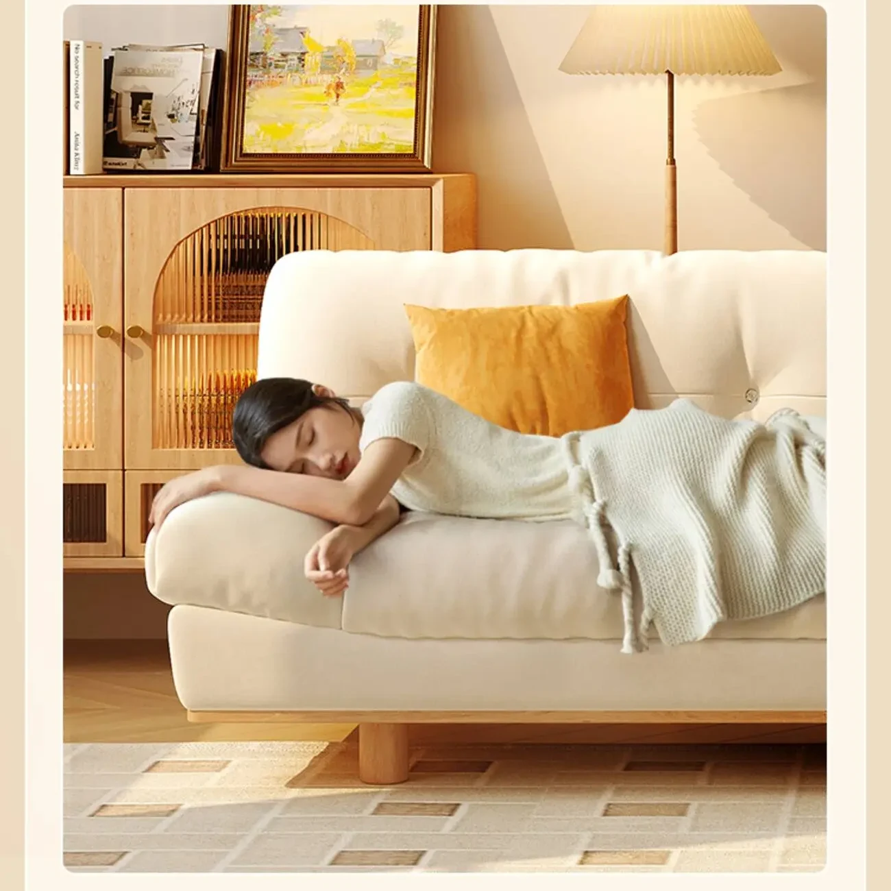 主图-03 Globe Sofa - Nordic Cream Style Tech Wool Cloud Sofa